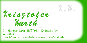 krisztofer wurth business card